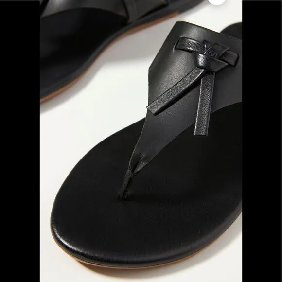 AnthropologieLace-Up Flip-Flop Sandals - black