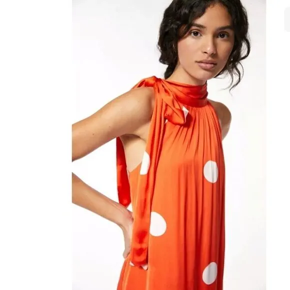 Anthropologie Samant Chauhan Minnie Polka Dot Maxi Dress Size S/P