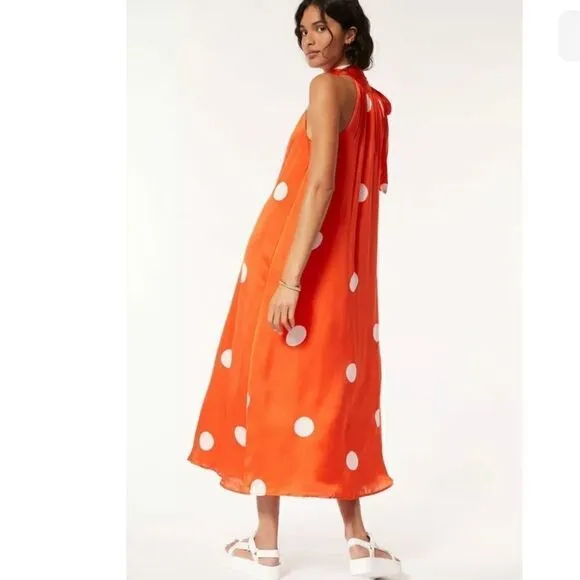 Anthropologie Samant Chauhan Minnie Polka Dot Maxi Dress Size S/P