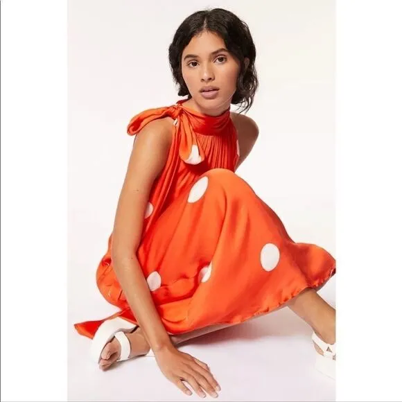 Anthropologie Samant Chauhan Minnie Polka Dot Maxi Dress Size S/P