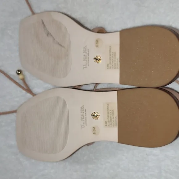 Antonio Melani X The Nat Note Leather Ankle Wrap Thong Sandals Size 8.5