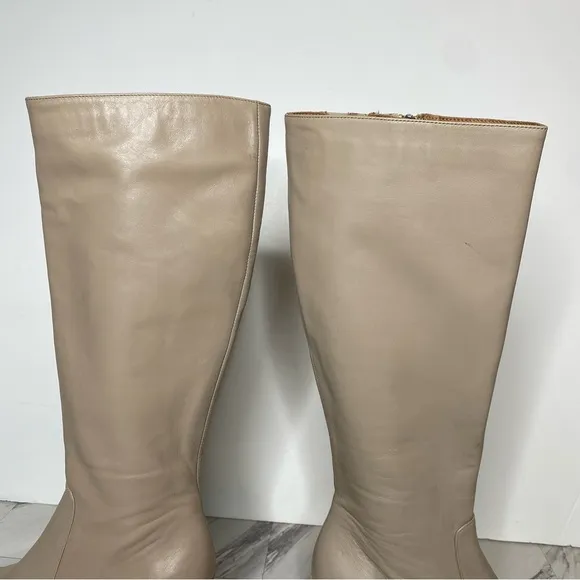 Aquatalia Pointed Toe Leather Tall Boot 7 1/2
