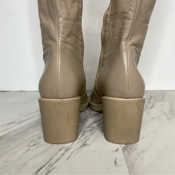 Aquatalia Pointed Toe Leather Tall Boot 7 1/2