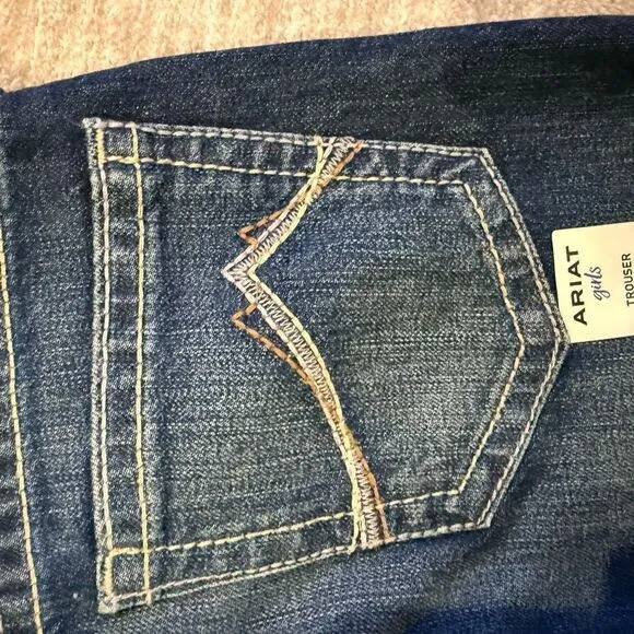 Ariat Real Denim Women's Classic Boot‎ Cut Dark Wash Jeans Size 14R