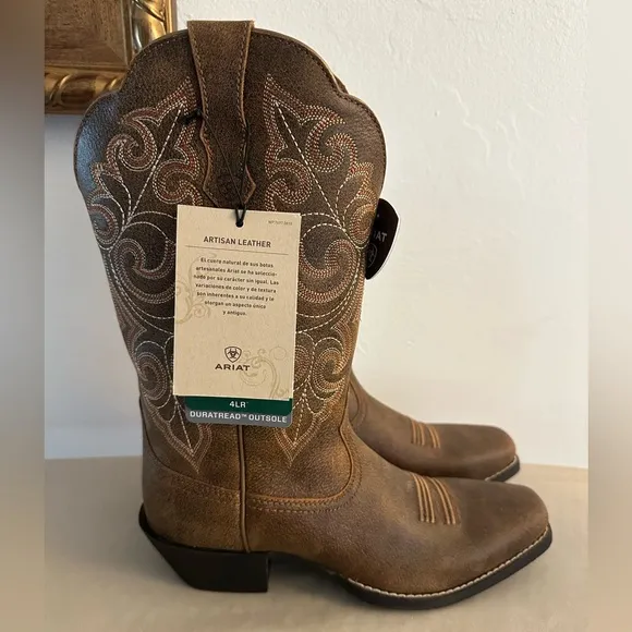 Ariat Round Up Square Toe Western Boot Women’s Healed Cowgirl 🤠 Country Sz 8