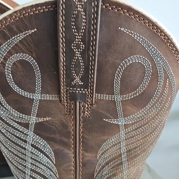 Ariat Womens Round Up Square Toe Brown Western Boots 8.5B Style 10018528