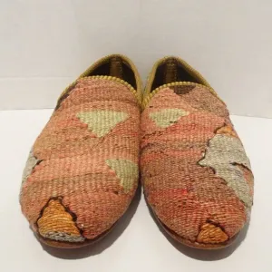 Artemis Kilim Carpet Smoking Loafers Women’s Shoes Size 40 US 10 Wool Woven