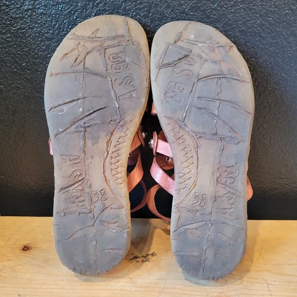 A.S. 98 Ginger Coin Medallion Gladiator Sandals 38