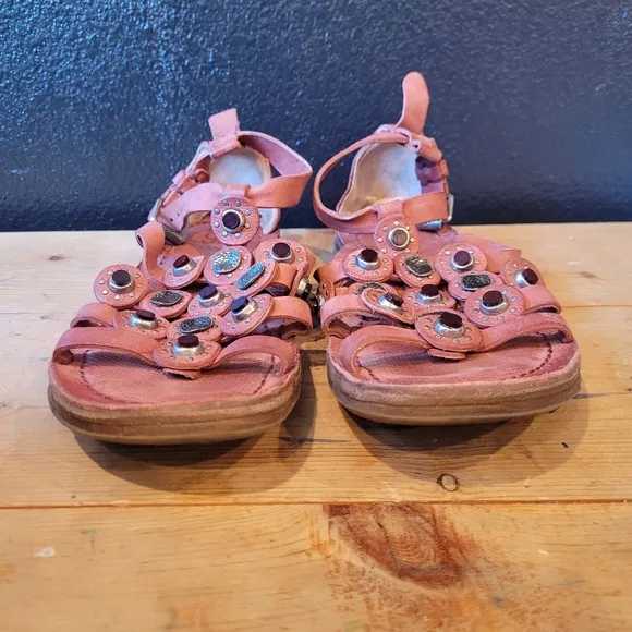 A.S. 98 Ginger Coin Medallion Gladiator Sandals 38