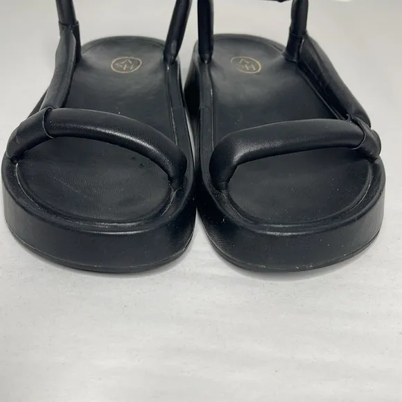 ASH Victoria Black Leather Platform Sandals Size 8
