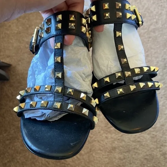 Ash Women Studded Sandals Leather size 9