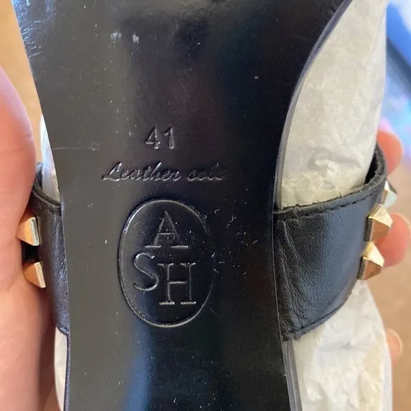 Ash Women Studded Sandals Leather size 9
