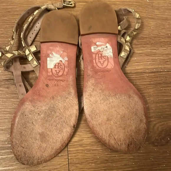 ASH Women's Gladiator Sandals Brown Leather Size 37 US SIZE 7
