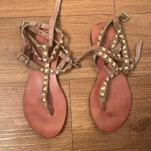 ASH Women's Gladiator Sandals Brown Leather Size 37 US SIZE 7