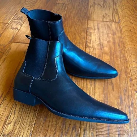 ASOS Men’s Black Pointed Toe Boots Size 13
