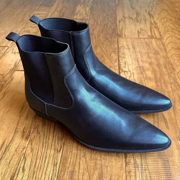 ASOS Men’s Black Pointed Toe Boots Size 13