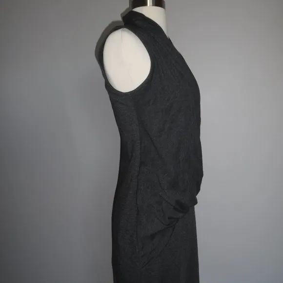 Athleta‎ Duet Gray T-shirt Sleeveless Wrap Casual Sport Dress XS