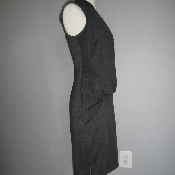 Athleta‎ Duet Gray T-shirt Sleeveless Wrap Casual Sport Dress XS