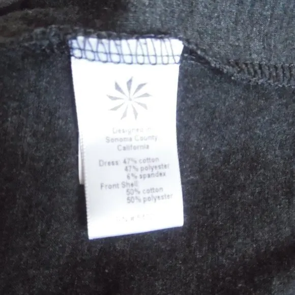 Athleta‎ Duet Gray T-shirt Sleeveless Wrap Casual Sport Dress XS