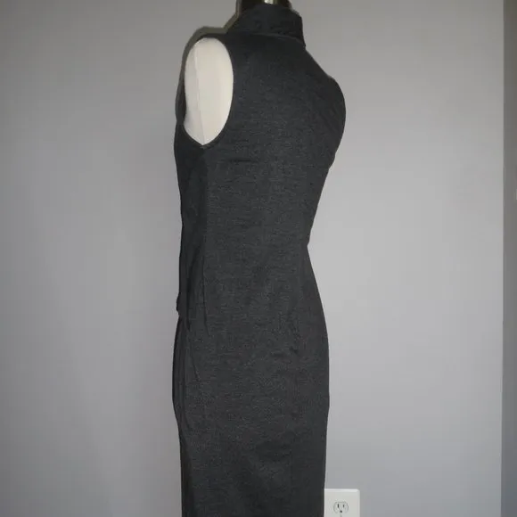 Athleta‎ Duet Gray T-shirt Sleeveless Wrap Casual Sport Dress XS