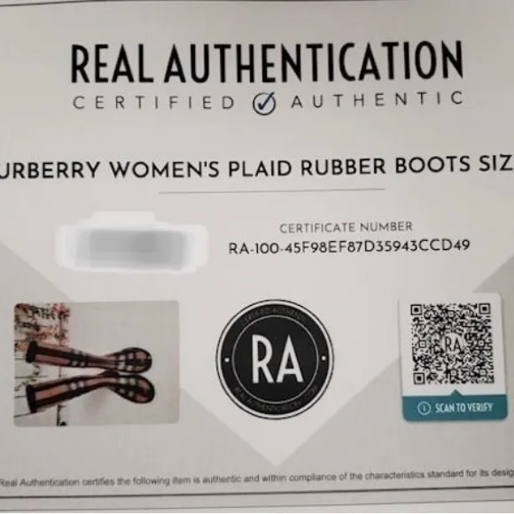 Authentic Burberry rain boots