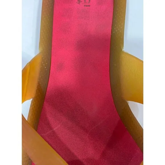 Authentic Gucci Double GG Women Rubber Flip Flops Thong Sandals Size 8