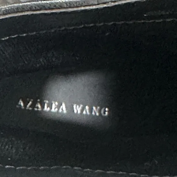 Azelea Wang Black Leather Biker Boots Size 7.5