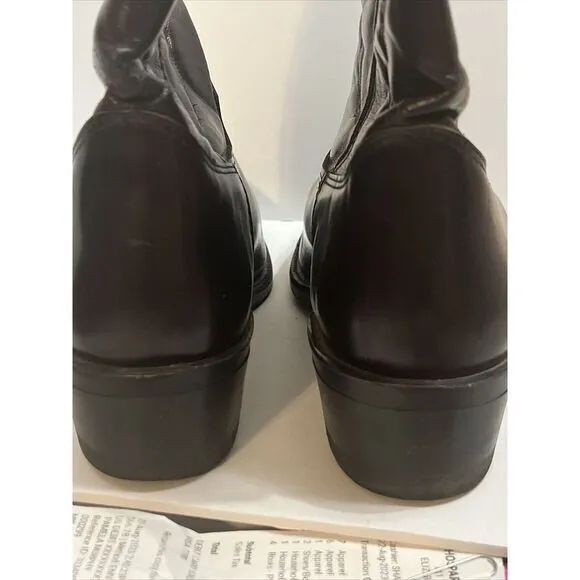 Aztec Western Cowboy Men's Boots Size‎ 13 EE 13EE Dark Red Brown Pointed Toe
