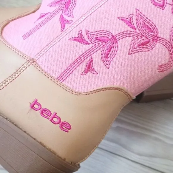 (B-3480) bebe Girls’ Cowgirl Boots – Classic Western Cowboy Boots Sz 6