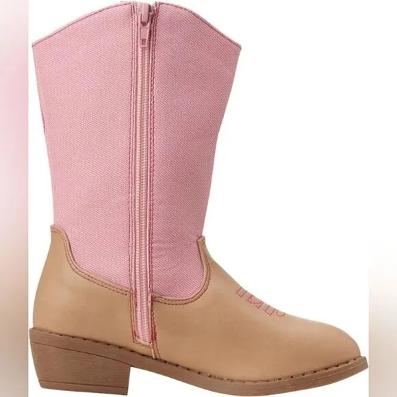 (B-3480) bebe Girls’ Cowgirl Boots – Classic Western Cowboy Boots Sz 6