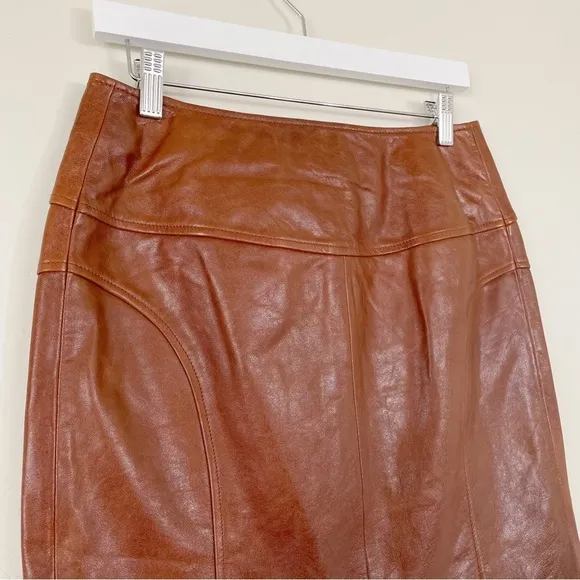 ba&amp;sh Melba Lamb Leather Zip Up Mini Skirt