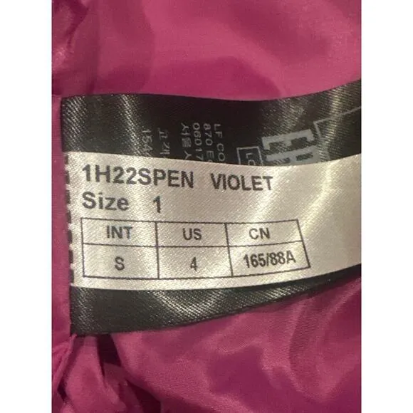 Ba&amp;sh Spencer Retro Oversized Waterproof Ski Jacket NWOT Magenta Purple Small
