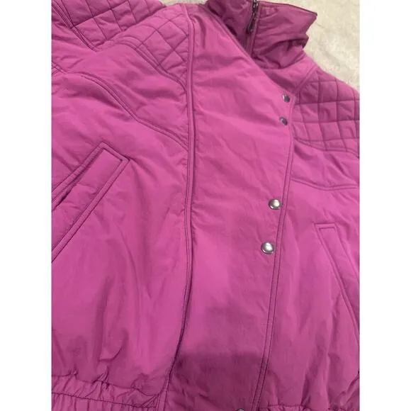 Ba&amp;sh Spencer Retro Oversized Waterproof Ski Jacket NWOT Magenta Purple Small