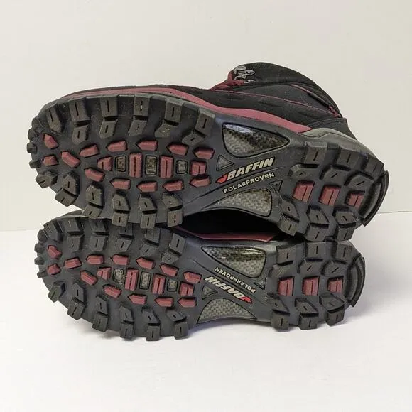 Baffin Hike Waterproof Winter Boots, Black/Sangria, Women's 10 M