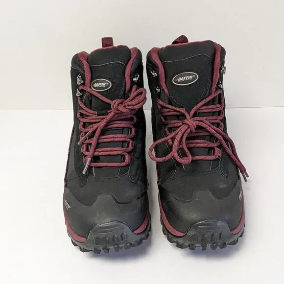 Baffin Hike Waterproof Winter Boots, Black/Sangria, Women's 10 M