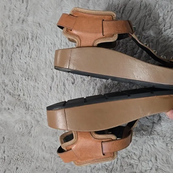 BALENCIAGA Paris genuine leather studded chunky sandals