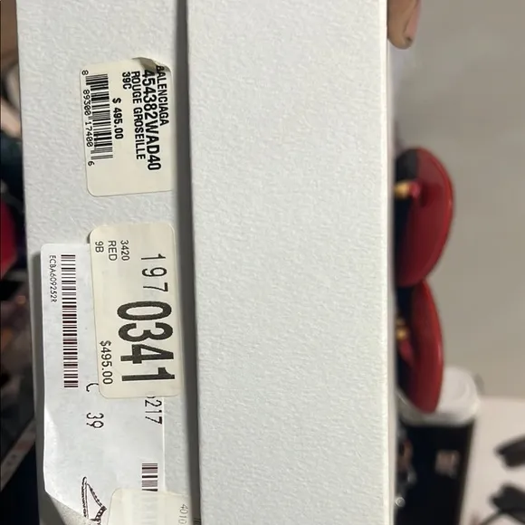 Balenciaga Red Studded Sandals