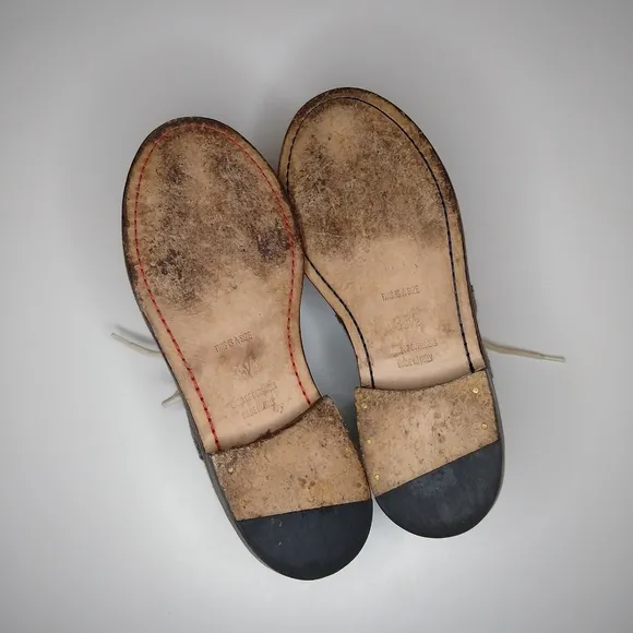 BAND OF OUTSIDERS GRAY FELTED WOOL OXFORD LOAFERS