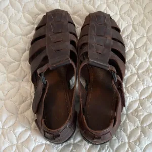 Bass Men's Brown Leather Sandals 13M EUC