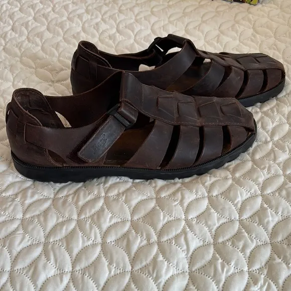 Bass Men's Brown Leather Sandals 13M EUC