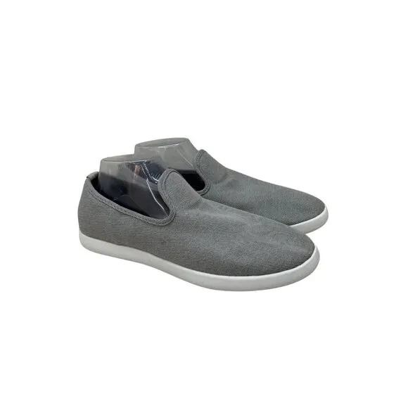 Baubax Loungy Loafers Bamboo Coconut Merino Wool Grey Slip On Shoes Mens size 9