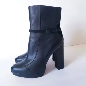 BCBGmaxazria Tabitha women's heel leather pointed toe boots 9.5