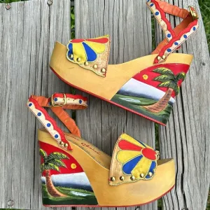 Beach Baby Pin-up Platform Sandals 36