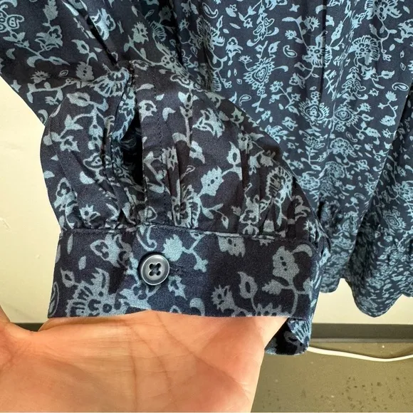 BeachLunchLounge plus size Alessi Tiered Babydoll Dress XXL 2x blue floral print