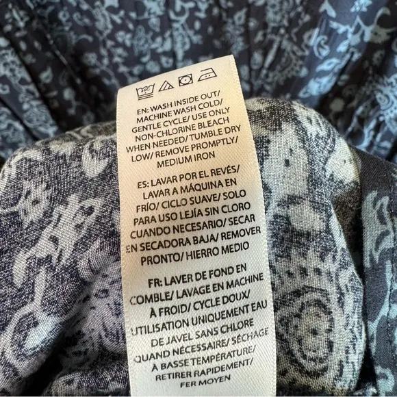 BeachLunchLounge plus size Alessi Tiered Babydoll Dress XXL 2x blue floral print