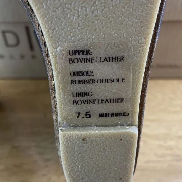 Bed Stu Gayle Women’s Bovine Leather Wedge  Sandals New With Box Size 7.5