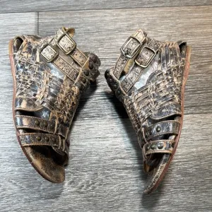 Bed Stu leather  Sandals with Buckles woman’s size 6B (b86)