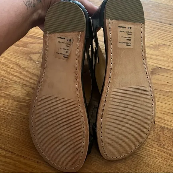 Bed Stu Soto black leather sandals NWT
