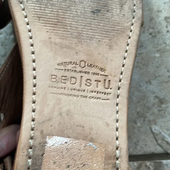 Bed Stu Soto Leather Sandal Nectar Lux Tan Rust