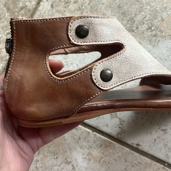 Bed Stu Soto Leather Sandal Nectar Lux Tan Rust